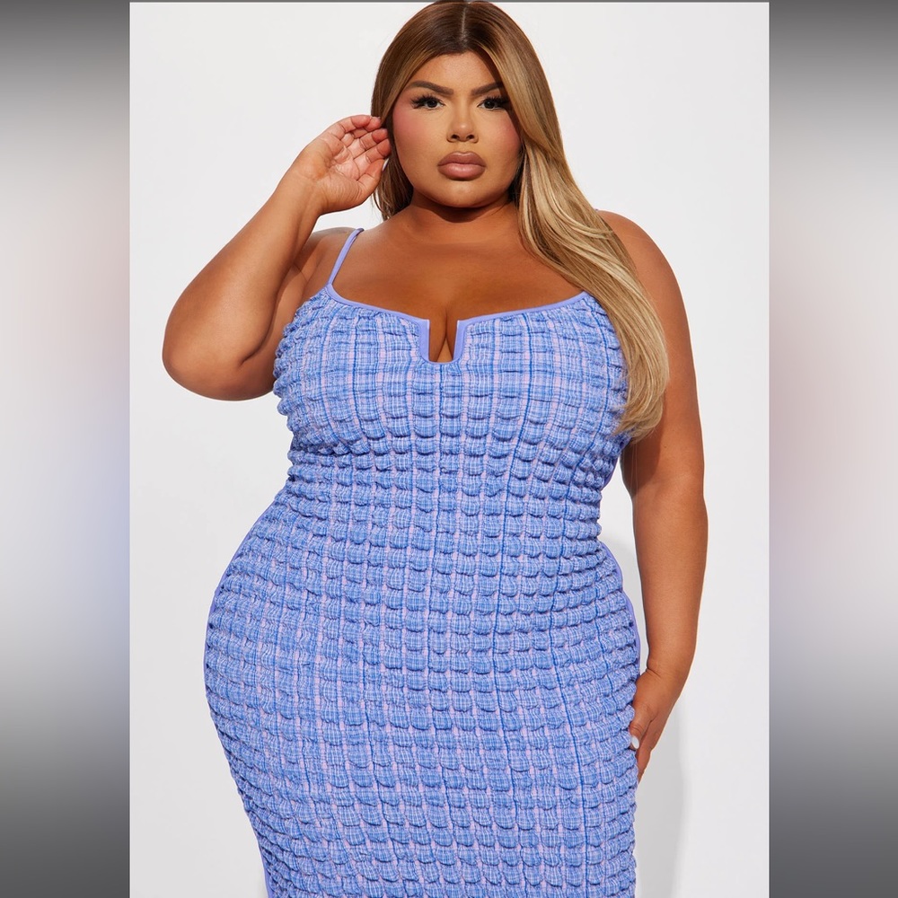 FASHION NOVA | HAVANNA TEXTURED MAXI DRESS | 1X PURPLE